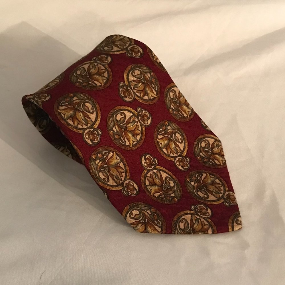 Burberry Of London Amazing Floral/Fruit Design Necktie